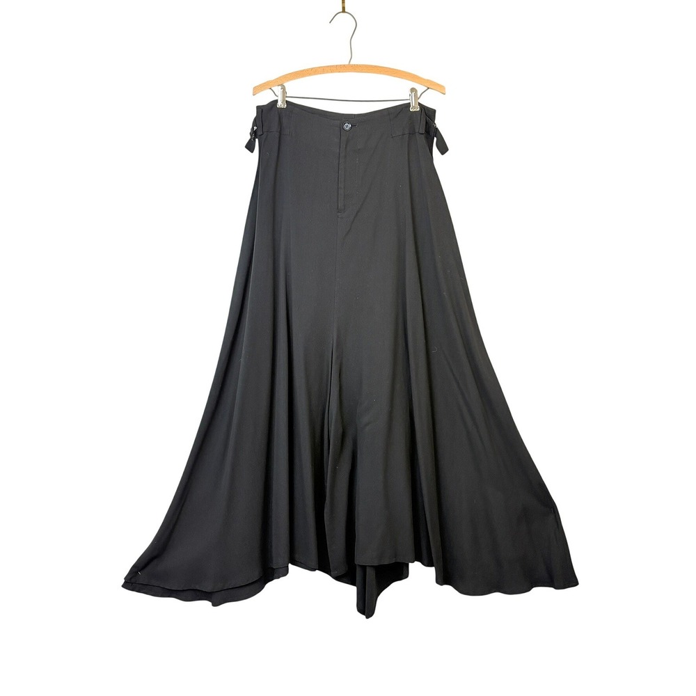 Yohji Yamamoto Black Wide Leg Flowy Avant-Garde Skirt Japanese Streetwear Size 3